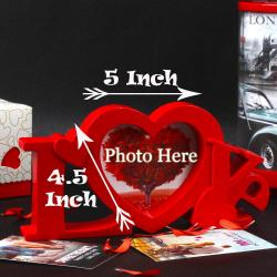 Romantic Birthday Hampers - Love Photo Hanging along with Table Top Frame