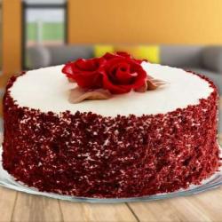 Send Rakhi Gift Half Kg Red Velvet Cake To Hyderabad