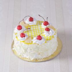 Anniversary Eggless Cakes - Eggless Pineapple Fresh Cream Cake from Five Star Bakery