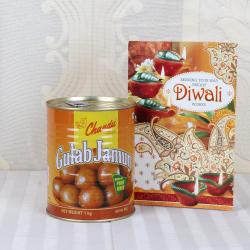 Diwali Greeting Cards - Diwali Greeting with Gulab Jamun Sweets