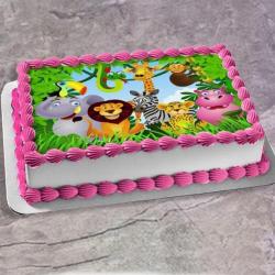 Jungle Cake - 2 Kg Jungle Theme Photo Cake