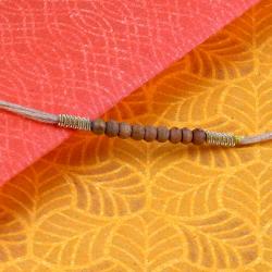 Handmade Rakhis - Wooden Beads Rakhi Online