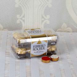 Holi Bhaidooj Tikka - Bhai Dooj Same Day Delivery of Rocher Chocolates