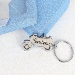 Send Anniversary Gift Personalised Bike Keychain To Ludhiana