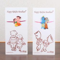 Set Of 2 Rakhis - Two Cartoon Characters Rakhi for Kids