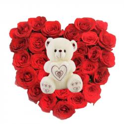 Anniversary Heart Shaped Arrangement - Attachment of Love with My Heart