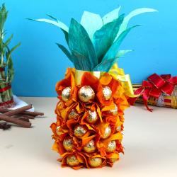 Send Special Pineapple Homemade Chocolates Treat To Gurgaon
