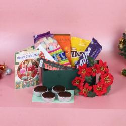 Send Christmas Gift Christmas Special Imported Chocolates and Cup Cakes Combo To Trivandrum
