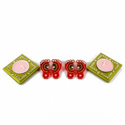 Diwali Diya - Sets of Acrylic Diya with Acrylic Pagla