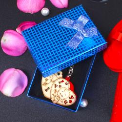 Valentine Gifts for Kids - Two Loving Hearts Key Chain