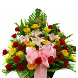 Best Wishes Flowers - Festive Floral Arrangement