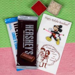Kids Rakhis - One Kids Rakhi with Two Hersheys Chocolates
