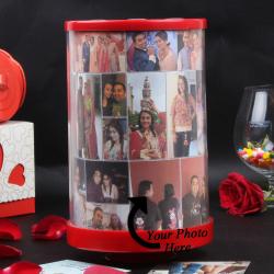 Send Personalized Gift Personalized Panoramic Rotation Photo Frame with light To Gulbarga