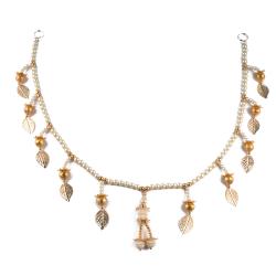 Home Decor Gifts for Her - Pearl Golden Leaf Toran