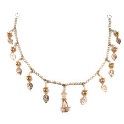 Home Decor Gifts Online - Pearl Golden Leaf Toran