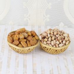 Send Sweets Gift Pistachio and Dry Dates Combo To Saraidhela