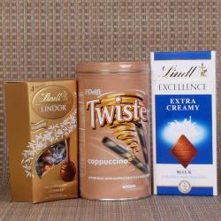 Send Chocolates Gift Lindt Chocolate and Wafer Combo To Hyderabad