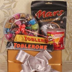 Exclusive Gift Hampers for Men - Box of Chocolates and Pringles 