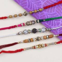 Set Of 5 Rakhis - Five Unique Design Rakhis