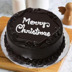 Christmas Express Gifts Delivery - One Kg Christmas Chocolate Cake