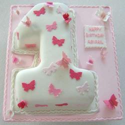 Birthday Cakes - Number Shape Vanilla Cake