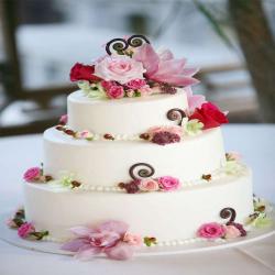 Designer Cakes - Exotic Three Tier Vanilla Cake