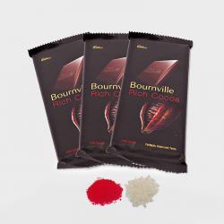 Bhai Dooj Gifts for Brother - Bhai Dooj Tikka with 3 Bars of Cadbury Bournville Rich Cocoa