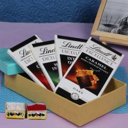 Bhai Dooj Chocolates - Bhai Dooj Gift of Four Lindt Excellence Chocolates