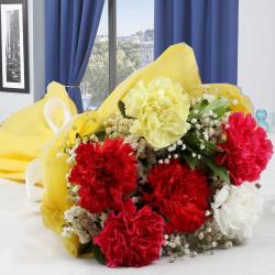 Send Flowers Gift Bouquet of Mix Carnations To Bhopal