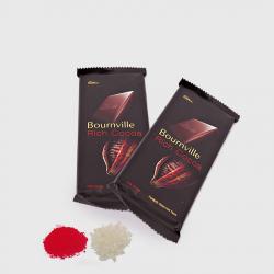 Bhai Dooj Gift of2 Bars of Cadbury Bournville Rich Cocoa