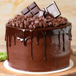 Send Two Kg Supercool Eggless Chocolate Cake To Delhi