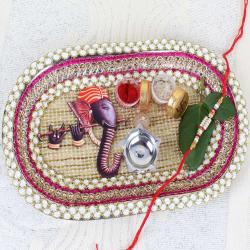 Ganesha Rakhis - Rakhi with Ganesha Puja Thali