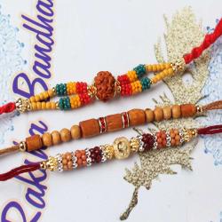 Set Of 3 Rakhis - Marvellous Designer Set of Three Rakhi