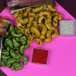 Bhai Dooj Gift Combos - Green Chili Cashews and Garlic Cashew Bhaidooj Gift