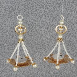 Diwali Crafts - Golden Pearl Lighting Diwali Door Hanging