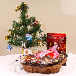 Christmas Gift Hampers - Christmas Tree with Decoratives and Cakes Combo