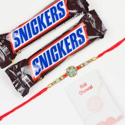 Rakhi to UAE - Rakhi & Snickers Chocolates -For UAE