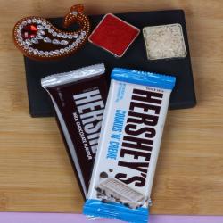 Bhai Dooj Chocolates - Imported Hershey's Two Chocolate Bars for Bhaidooj Gift