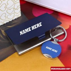 Rakhi Personalized Gifts - Customized Card holder and keychain
