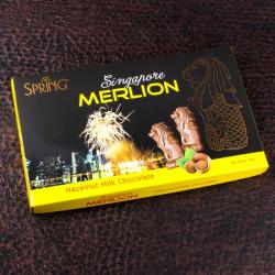 Send Spring Singapore Merlion Hazelnut Milk Chocolate Bar To Mira Road