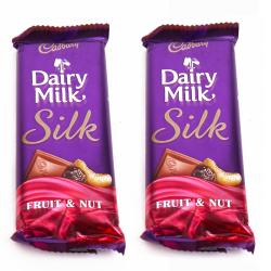 Chocolates Same Day Delivery - Cadbury Dairy Milk Silk Fruit & Nut Chocolate Bars