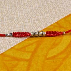 Pearl Rakhis - Colorful Pearl with Diamond Ring Rakhi