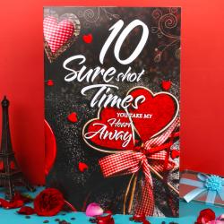 Anniversary Exclusive Gift Hampers - 10 Time Take My Heart Away Greeting Card