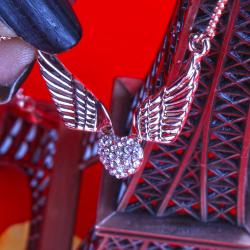 Jewellery for Her - Rose Gold Plated Flying Wing Love Heart Chain Pendant