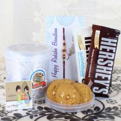 Rakhi with Cookies - Healthy Crunchy Rakhi Gift for Brother