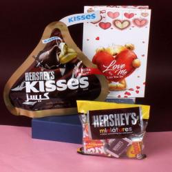 Valentines Romantic Chocolate Hampers - Hershey's Kisses Love Special Gift Combo