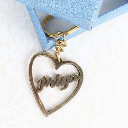 Personalized Key Chains - Personalised Heartbeats Brass Keychain