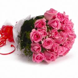 Anniversary Gifts for Elderly Couples - Soft Pink Roses in Tissue Wrapped