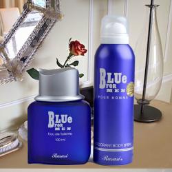 Valentines Perfumes for Men - Rasasi blue Set for Men's