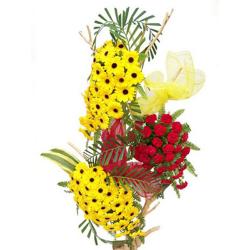 Long Size Flowers Arrangement - Fusion arrangement  of Gerberas and carnations